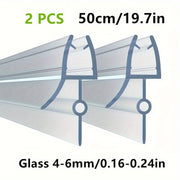 2-to'plam 50 sm PVC dush eshigi yopiqligi uchun suv o'tkazmaydigan rezina hammom shisha eshigi yopiqligi 4-6 mm shisha uchun