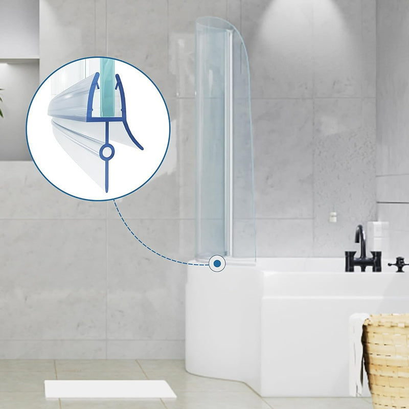 2-to'plam 50 sm PVC dush eshigi yopiqligi uchun suv o'tkazmaydigan rezina hammom shisha eshigi yopiqligi 4-6 mm shisha uchun