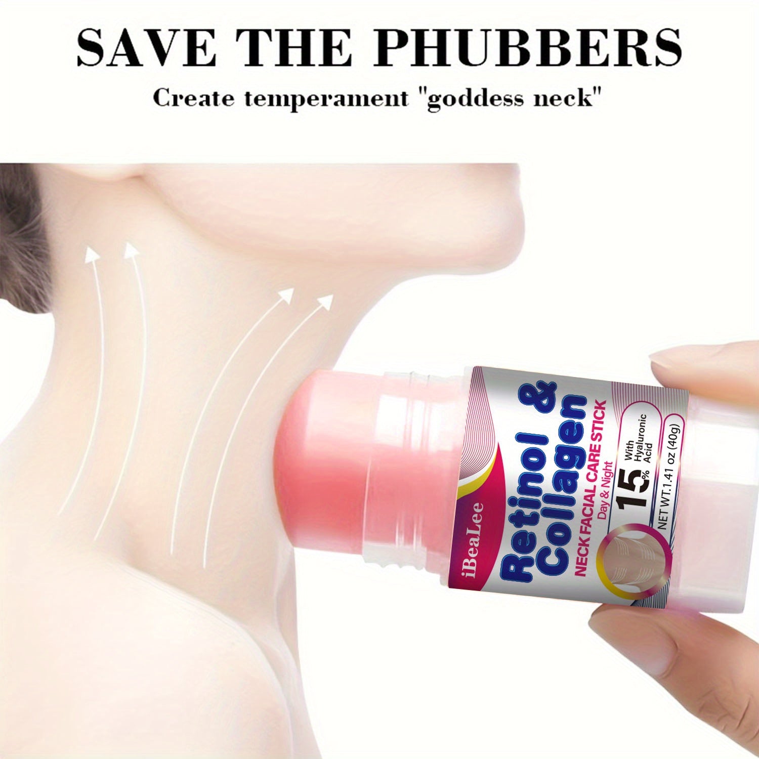 Женский стик для подтяжки шеи с ретинолом и коллагеном 40 г увлажняющий крем