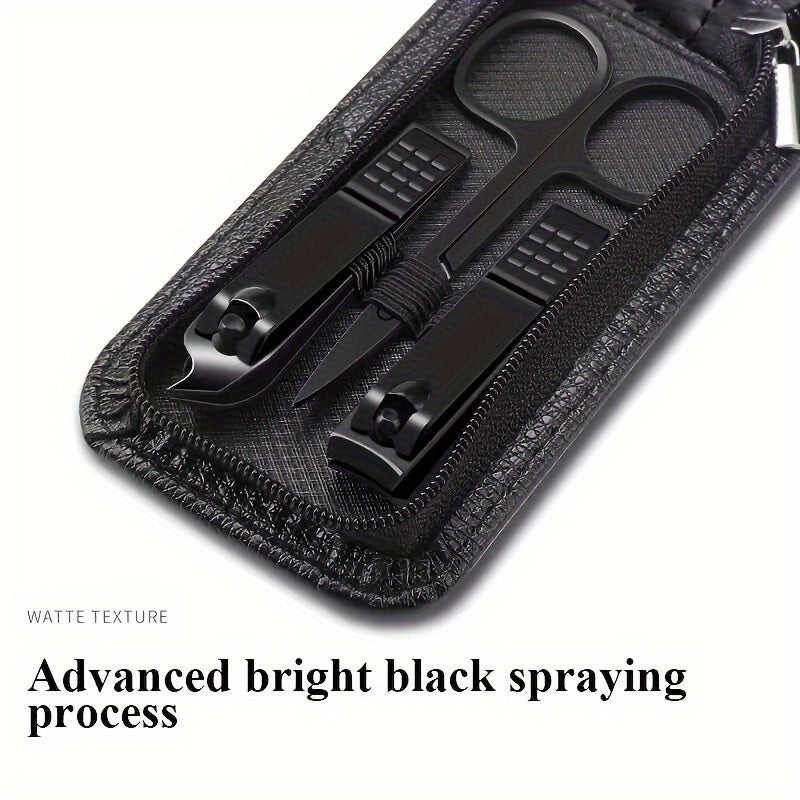 6-ta qismli zanglamaydigan po'latdan tayyorlangan manikyur va pedikyur to'plami, saqlash qutisi bilan, erkaklar, ayollar va keksa avlod uchun