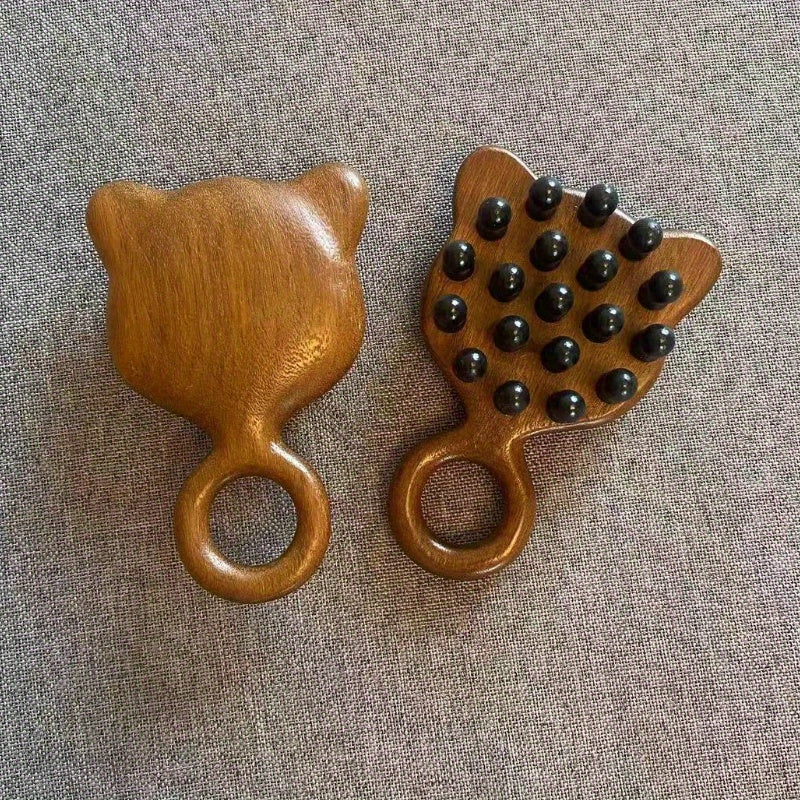 Sandalwood Scalp Massage Comb for Women Home Relaxation Head Meridians