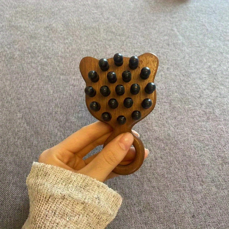 Sandalwood Scalp Massage Comb for Women Home Relaxation Head Meridians