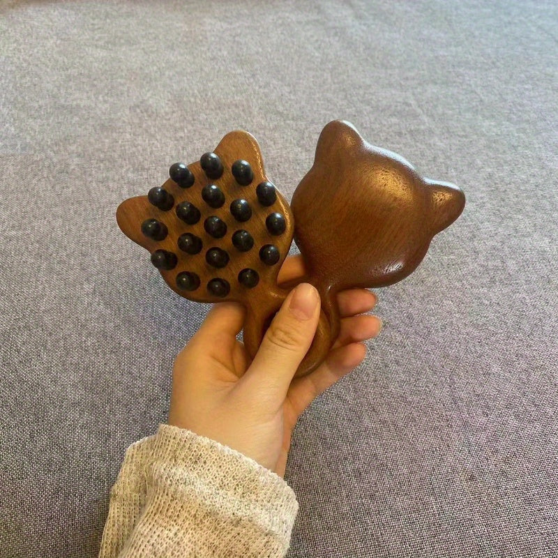 Sandalwood Scalp Massage Comb for Women Home Relaxation Head Meridians