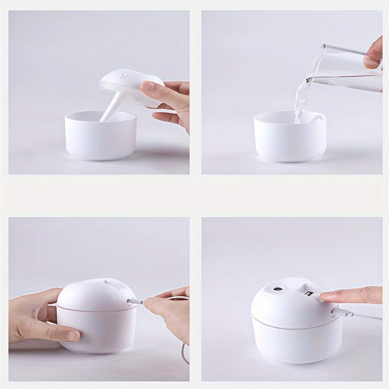 USB-Powered Aroma Diffuser Humidifier for Home Office Bedroom Quiet Mist