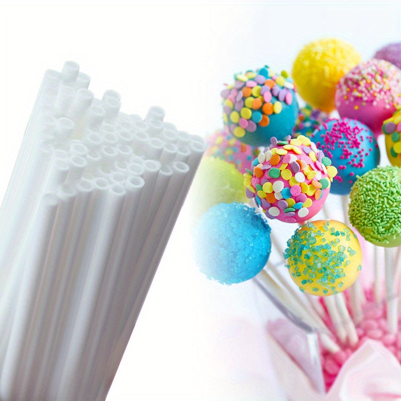 100 Pieces Lollipop Sticks for Cake Pops Candy Chocolate Food-Grade Baking Rods
