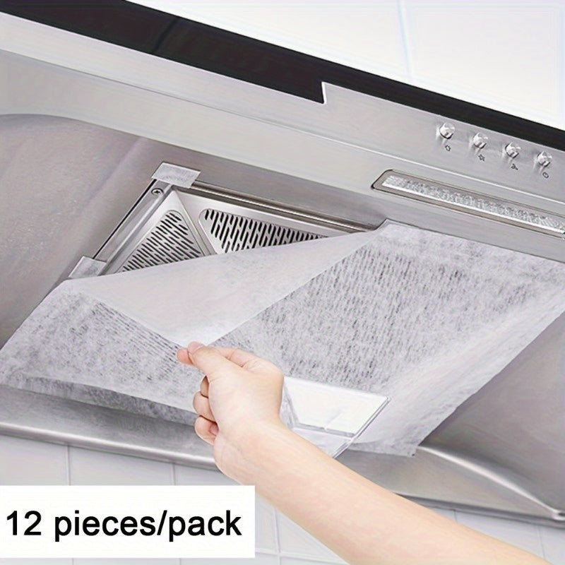 12-Pack Universal Range Hood Filters High Temp Resistant Disposable Non-Stick Screens