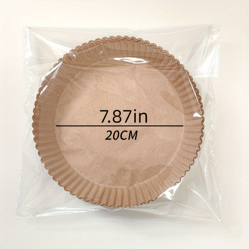 50 piezas de liners desechables para freidora de aire, redondos y cuadrados, impermeables, a prueba de aceite, para hornear y microondas