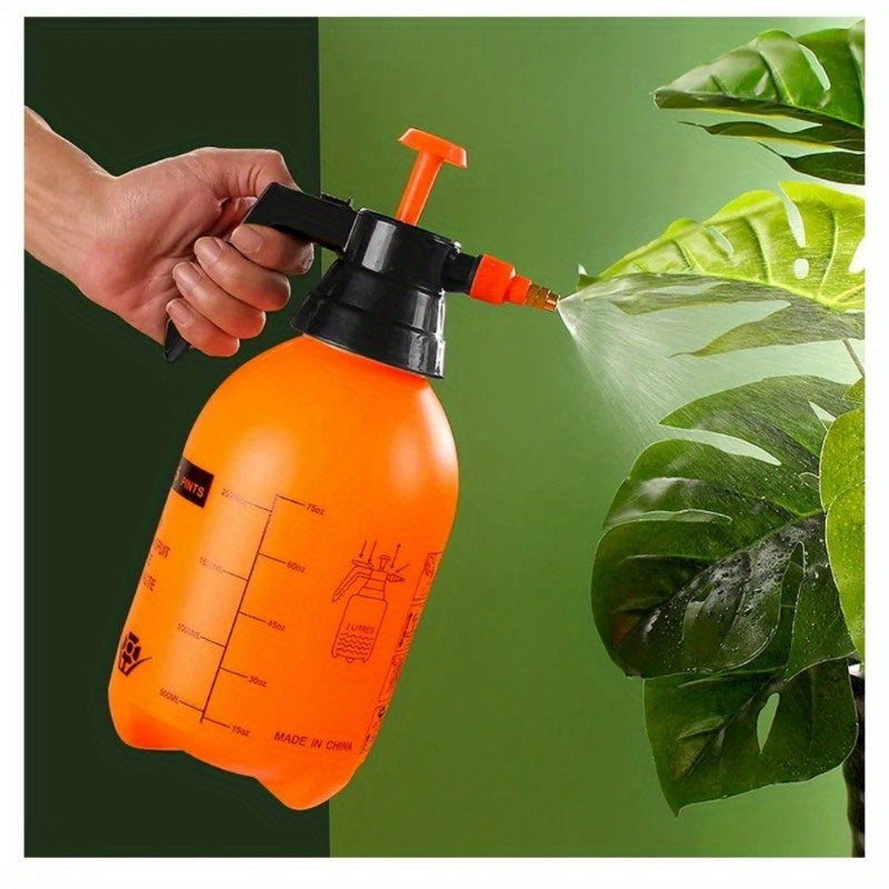 Rociador de mano de 2L con boquilla ajustable, pistola de agua de acero inoxidable y cobre para lavado de coches, jardinería y desinfección