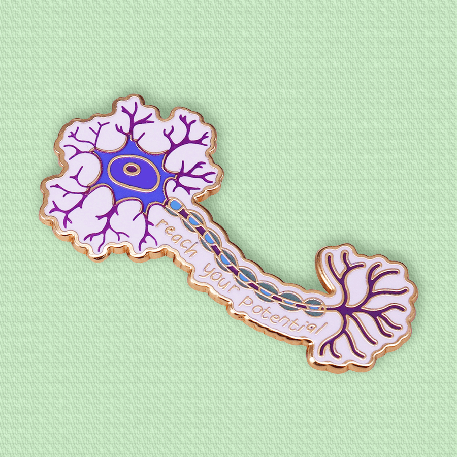 Ilm-fan ixlosmandlari uchun neyron ilhomlangan alloy pin brosh, yeleklar, sumkalar, shapka ustiga kiying