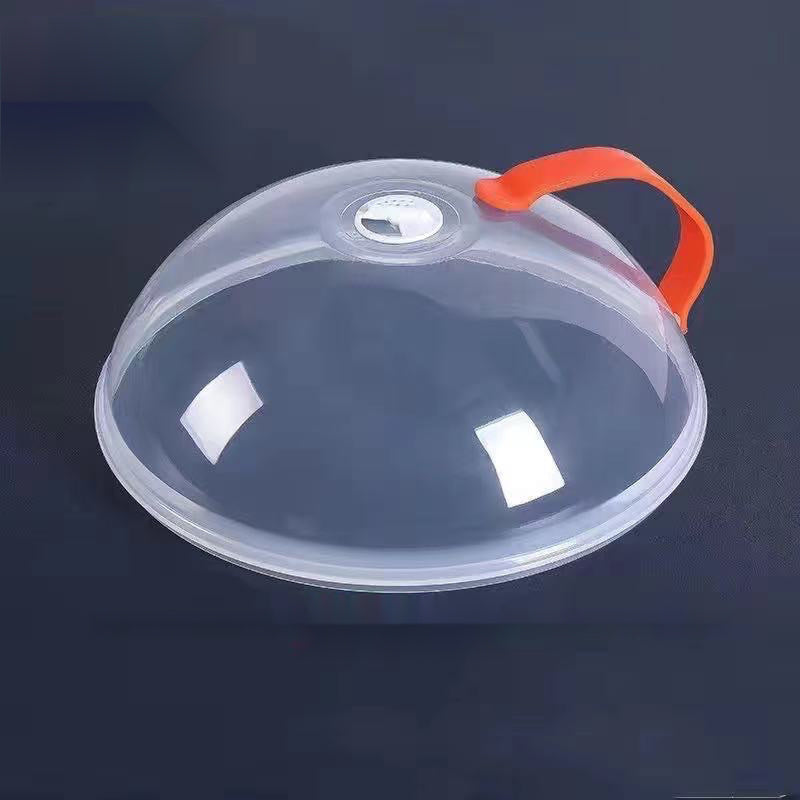 Clear Food Cover with Handle for Pots and Pans, Microwave Safe, Keeps Food Fresh