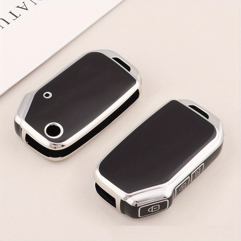 Universal TPU Key Fob Cover Case with Keychain for 3 Button Remote