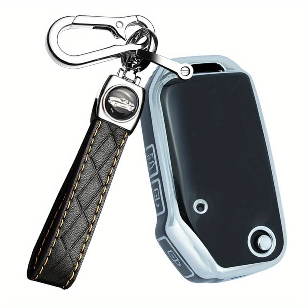 Universal TPU Key Fob Cover Case with Keychain for 3 Button Remote