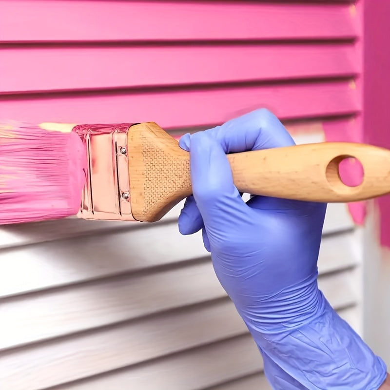 100-Pack Nitrile Disposable Gloves Waterproof Ambidextrous for Kitchen Cleaning Tattoo Salon Pet Care