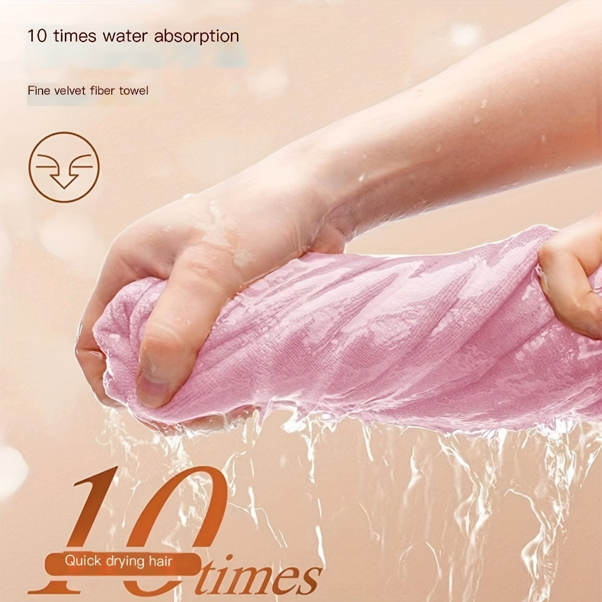 Fast-Drying Hair Towel for Wet Hair, Soft and Absorbent, Lightweight