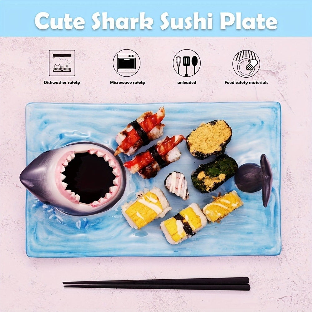 Ceramic Sushi Platter Hand-Painted Food Safe Dishwasher Microwave Oven Safe