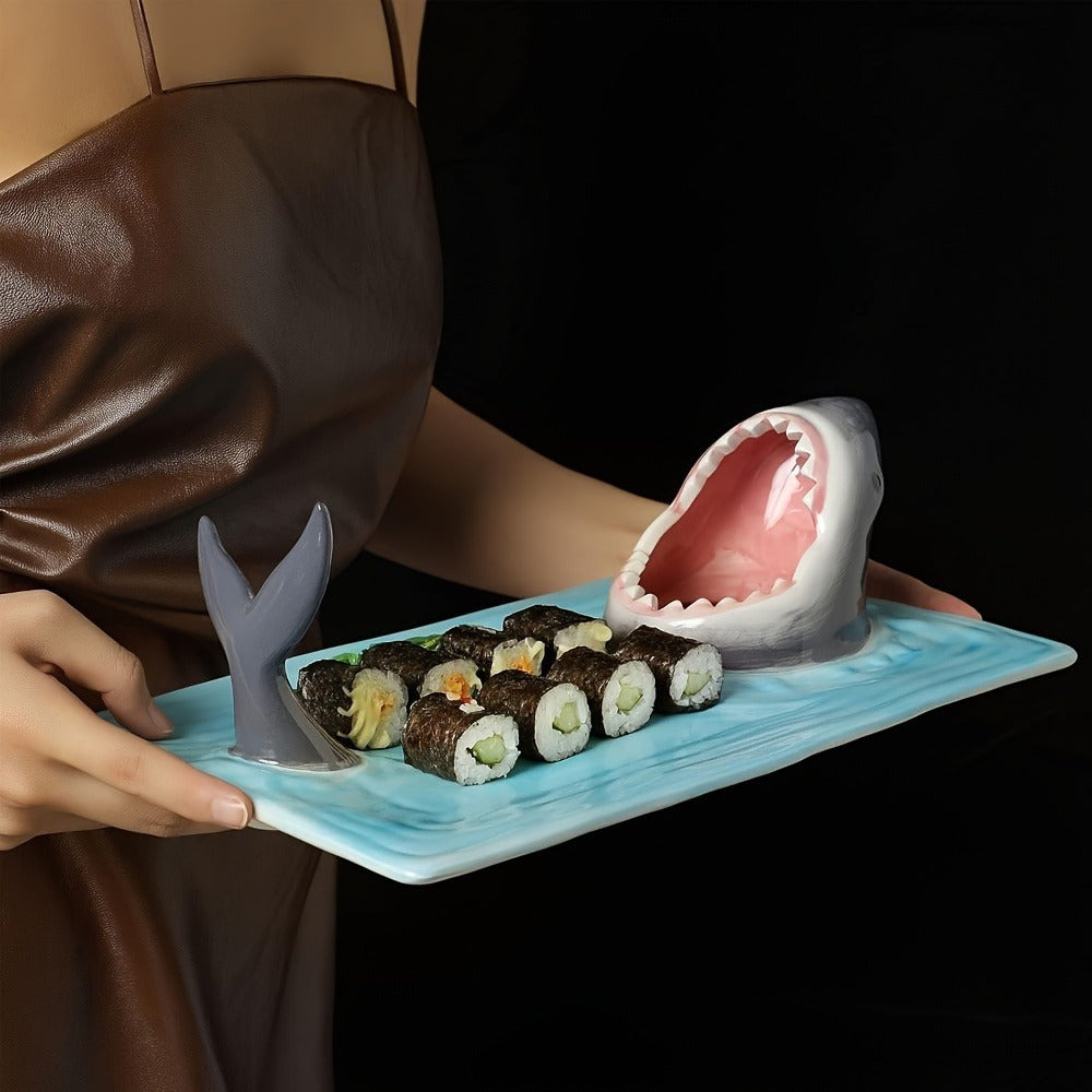 Ceramic Sushi Platter Hand-Painted Food Safe Dishwasher Microwave Oven Safe
