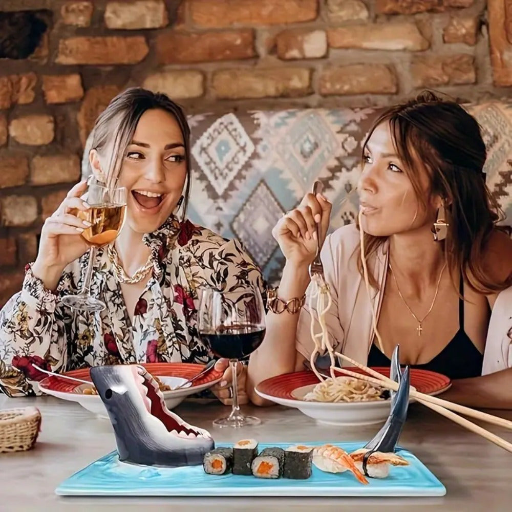 Ceramic Sushi Platter Hand-Painted Food Safe Dishwasher Microwave Oven Safe