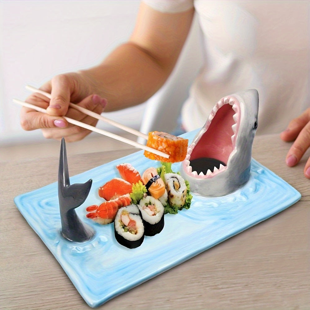 Ceramic Sushi Platter Hand-Painted Food Safe Dishwasher Microwave Oven Safe