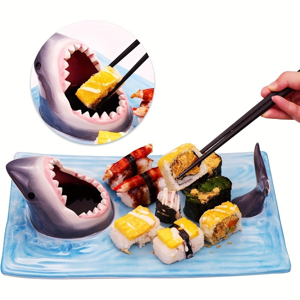 Ceramic Sushi Platter Hand-Painted Food Safe Dishwasher Microwave Oven Safe