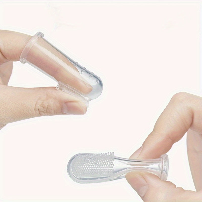 Silicone Pet Finger Toothbrushes for Dogs Cats and Amphibians Soft Bristles