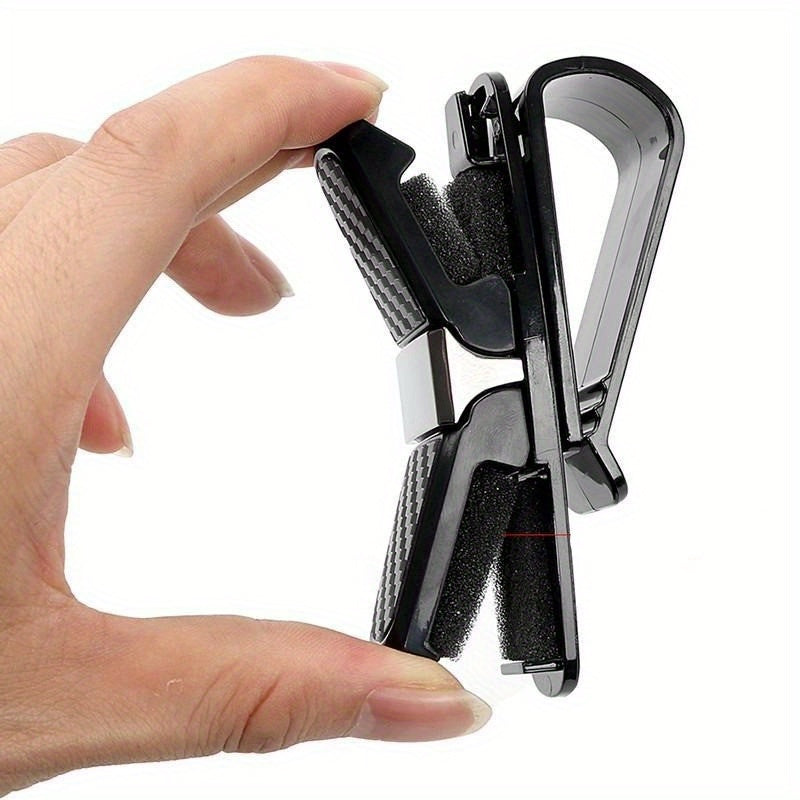 Car Visor Sunglass Holder Clips 2-Pack PVC Universal Ticket Eyeglasses Mount