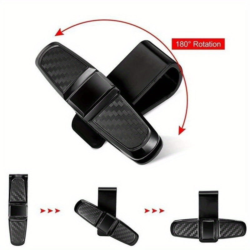 Car Visor Sunglass Holder Clips 2-Pack PVC Universal Ticket Eyeglasses Mount