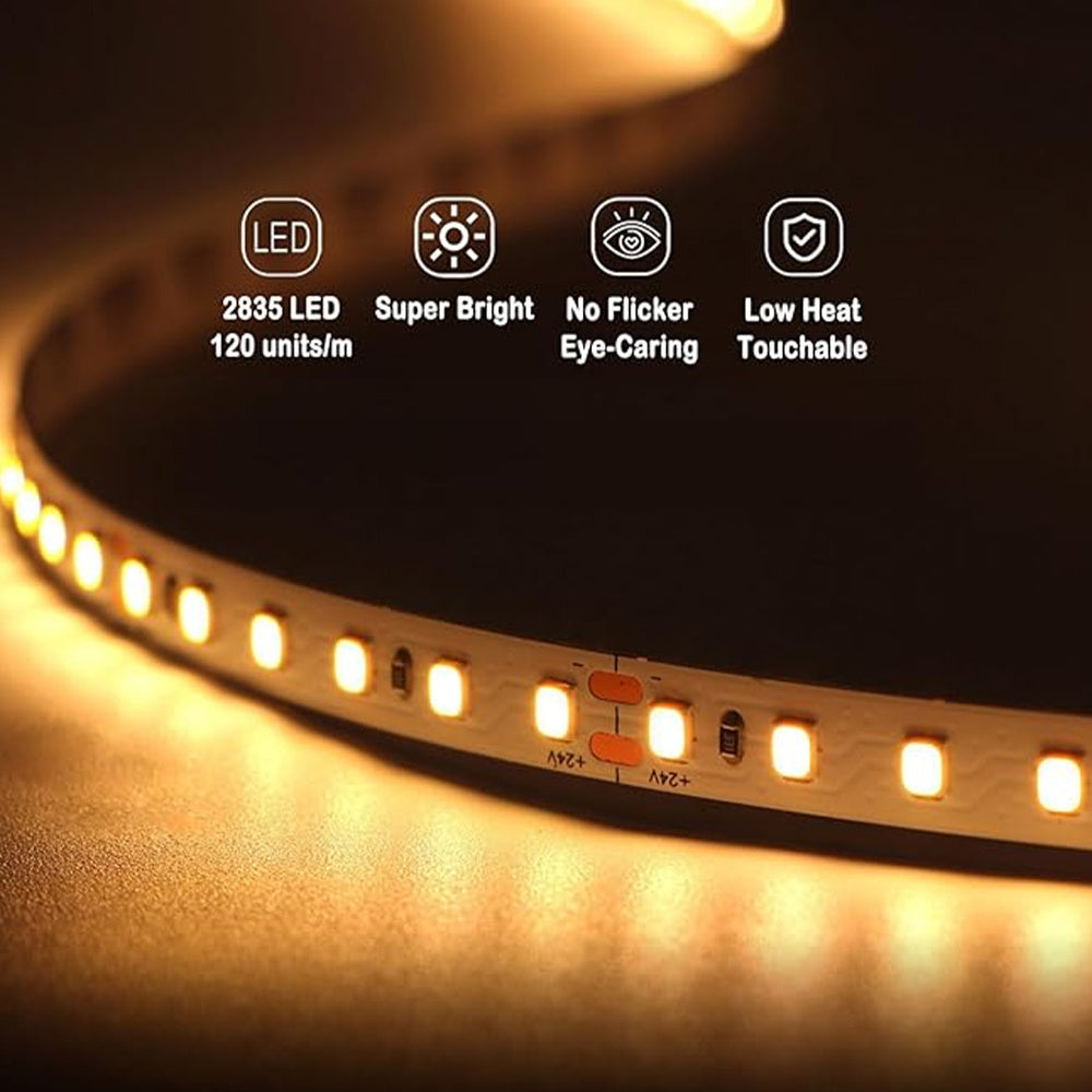 10m Flexible LED Strip Lights with 120 Beads per Meter for Indoor Home Decor
