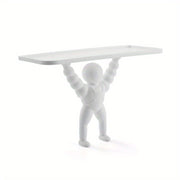 Wall-Mounted Space-Themed Organizer for Bathroom and Kitchen Durable Plastic 30x12.5cm