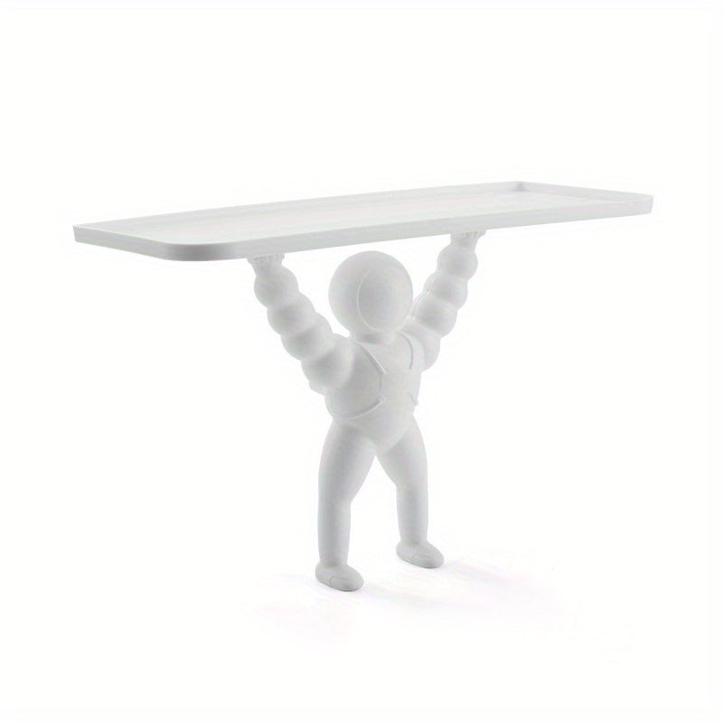 Wall-Mounted Space-Themed Organizer for Bathroom and Kitchen Durable Plastic 30x12.5cm