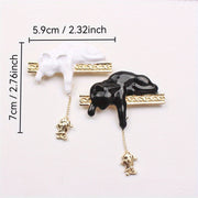 Enamel Cat Brooch Holiday Gift Fashion Accessory for Purses Hats and Outfits