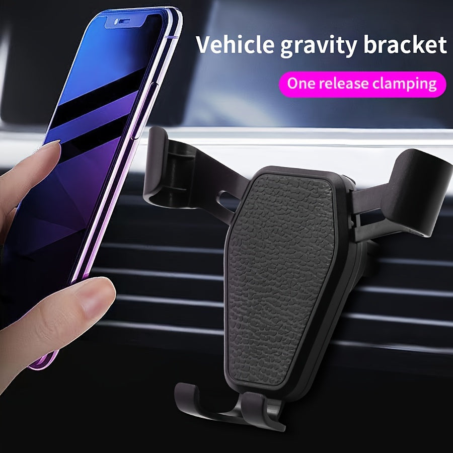 Universal Car Phone Mount ABS Material Air Vent Gravity Lock Rotatable Cradle