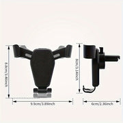Universal Car Phone Mount ABS Material Air Vent Gravity Lock Rotatable Cradle
