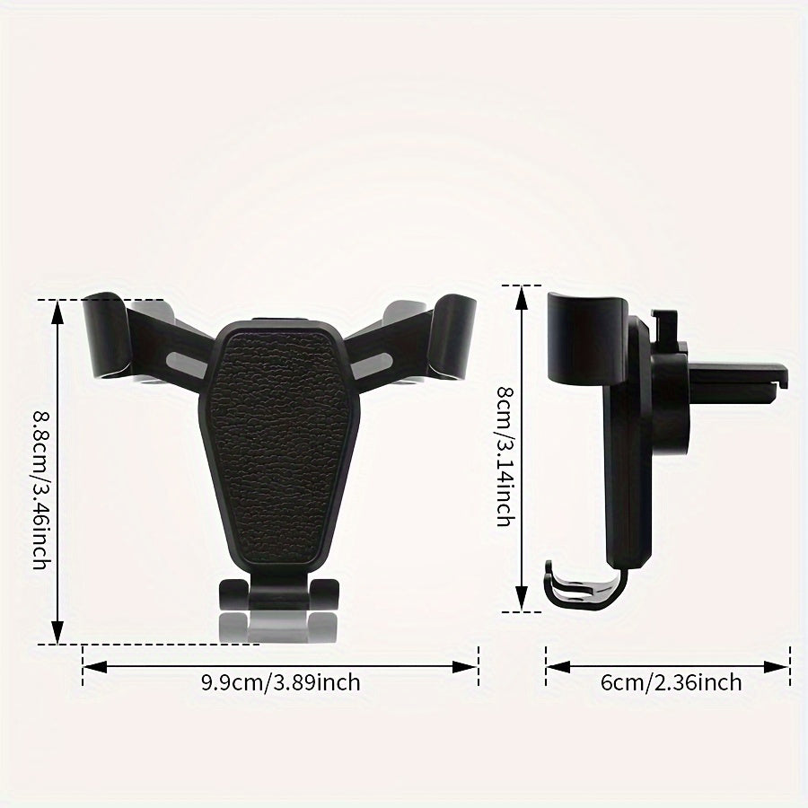 Universal Car Phone Mount ABS Material Air Vent Gravity Lock Rotatable Cradle