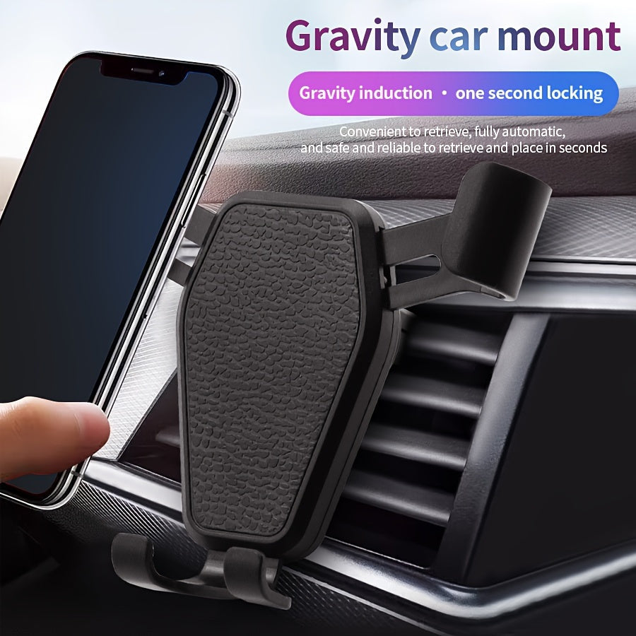 Universal Car Phone Mount ABS Material Air Vent Gravity Lock Rotatable Cradle