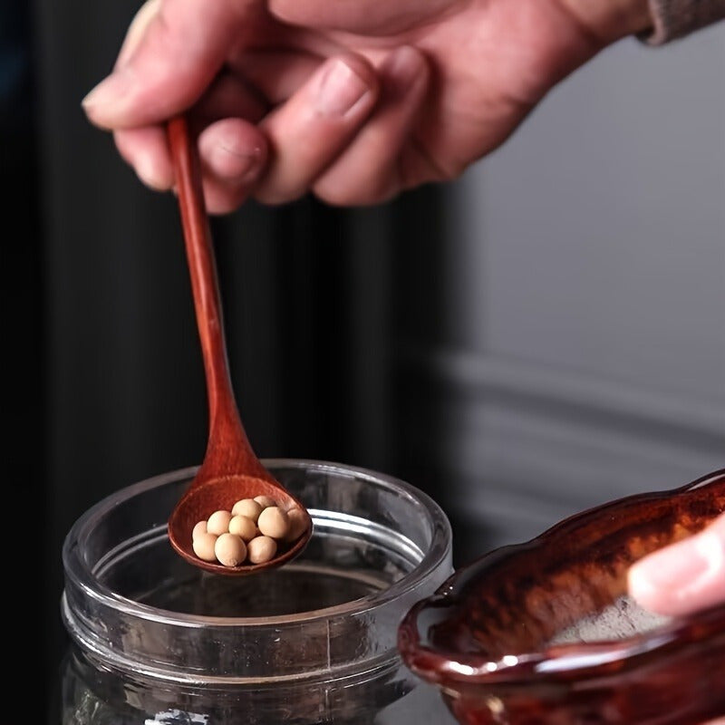 Three-Piece Wooden Spoon Set Long-Handle Kitchen Utensils for Mixing Cooking