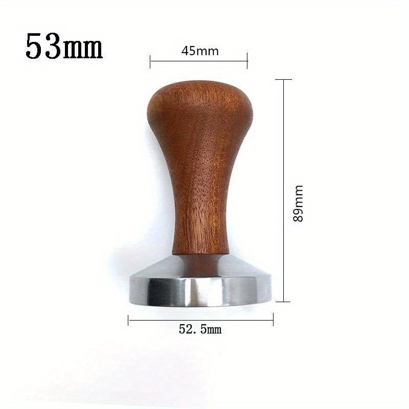 Espresso Tamper Wooden Handle High-Quality Metal 51/53/58mm