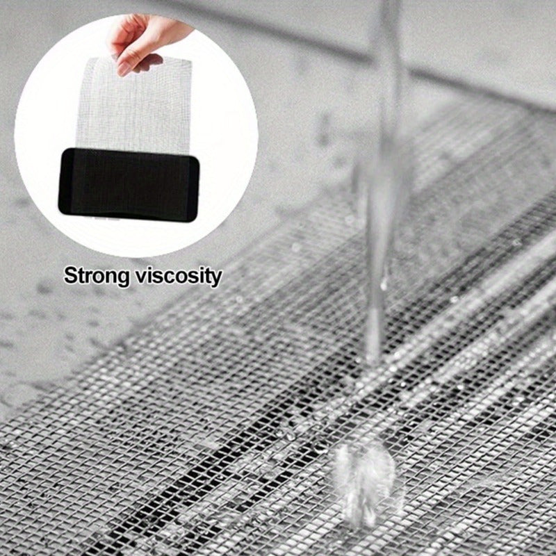 Oynalar va eshiklar uchun qulay ekran ta'mirlash lentasi - o'z-o'zidan yopishqoq to'r patch to'plami bilan birga, yirtilishlar, teshiklar va chivin to'rlarini yotoqxonalarda, oshxonalarda, yashash xonalarida va hammomlarda ta'mirlash uchun ideal.