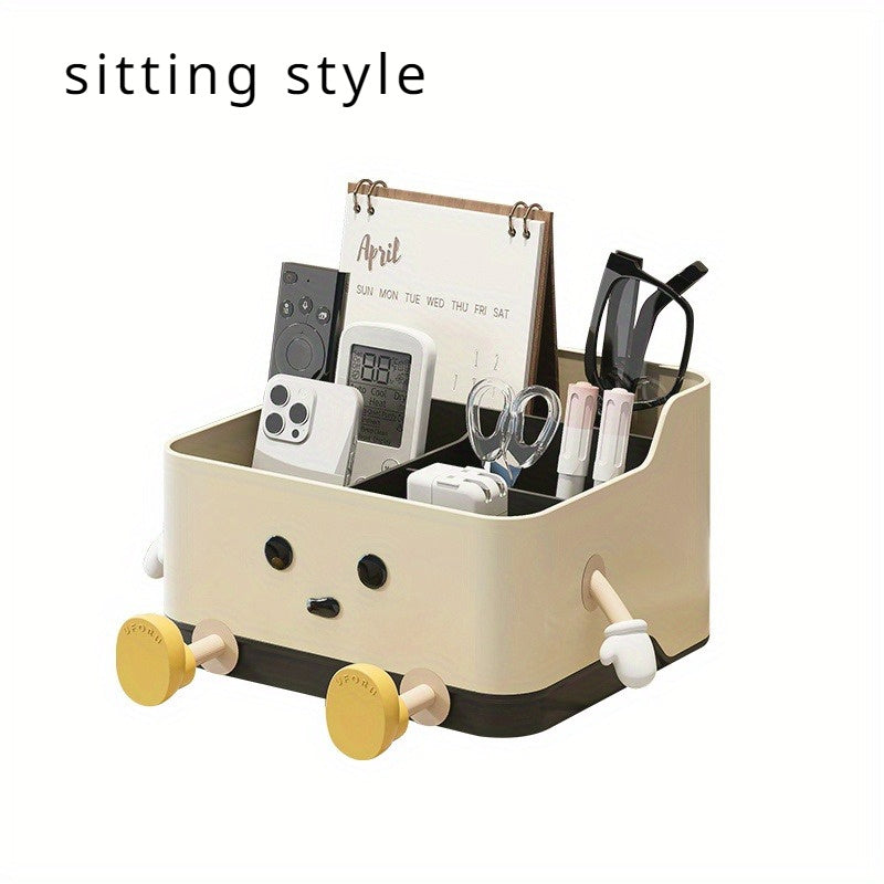 Multifunctional Desk Organizer with Calendar Stand and Cable Management Box for Office Supplies and Tech Accessories