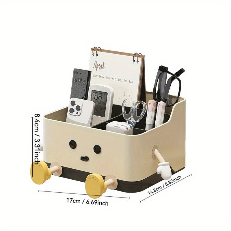 Multifunctional Desk Organizer with Calendar Stand and Cable Management Box for Office Supplies and Tech Accessories