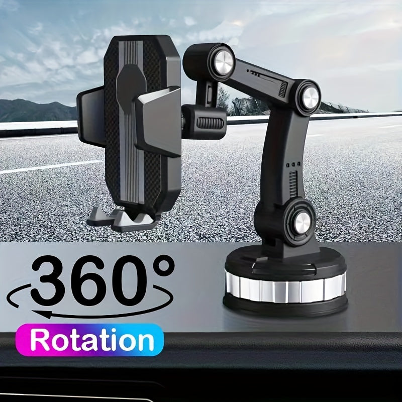 Universal Car Phone Mount - 360° Rotatable Shockproof with Adhesive Gel