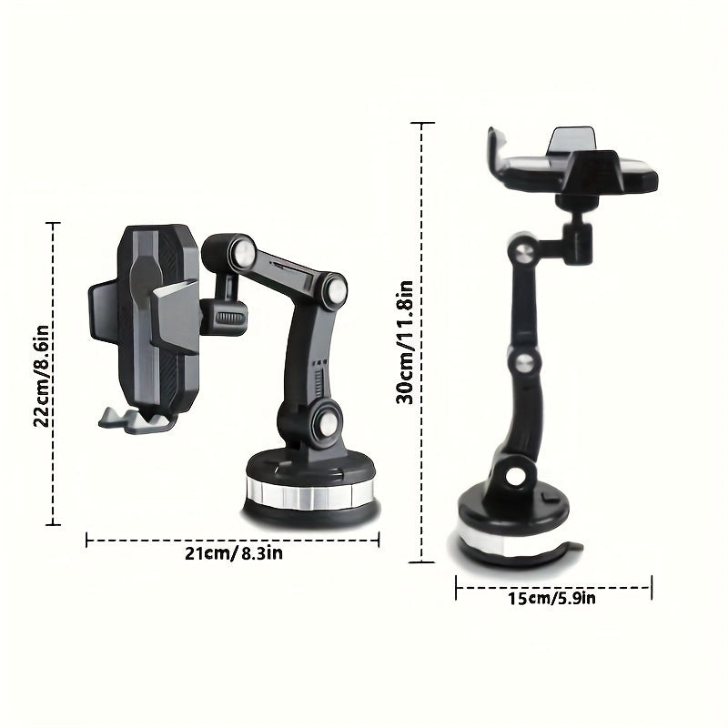 Universal Car Phone Mount - 360° Rotatable Shockproof with Adhesive Gel