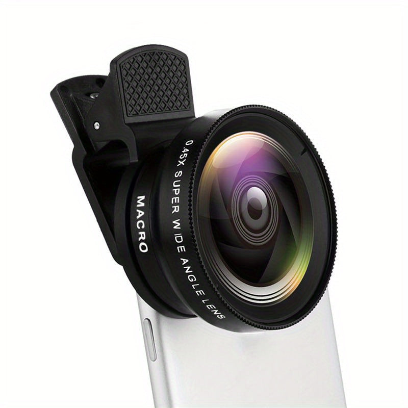 Universal Phone Lens Kit with Wide Angle and Macro Zoom Compatible with Four Thirds Mount