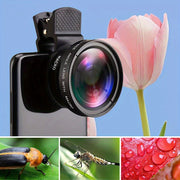 Universal Phone Lens Kit with Wide Angle and Macro Zoom Compatible with Four Thirds Mount