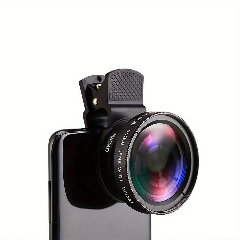 Universal Phone Lens Kit with Wide Angle and Macro Zoom Compatible with Four Thirds Mount