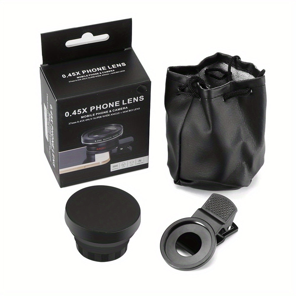 Universal Phone Lens Kit with Wide Angle and Macro Zoom Compatible with Four Thirds Mount