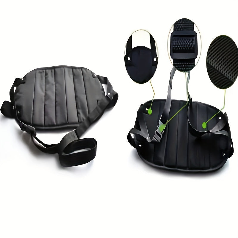 Portable Airplane Footrest Hammock Adjustable Travel Foot Support Black