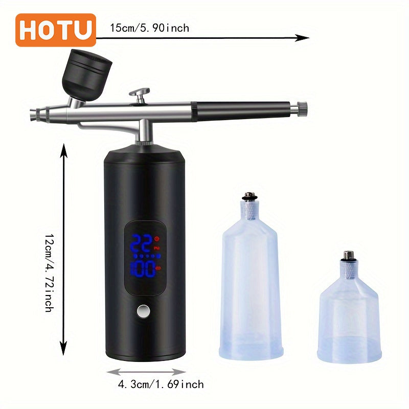 Portable Wireless Airbrush Kit with 0.3mm Tip for Tanning Painting Tattooing Nail Art