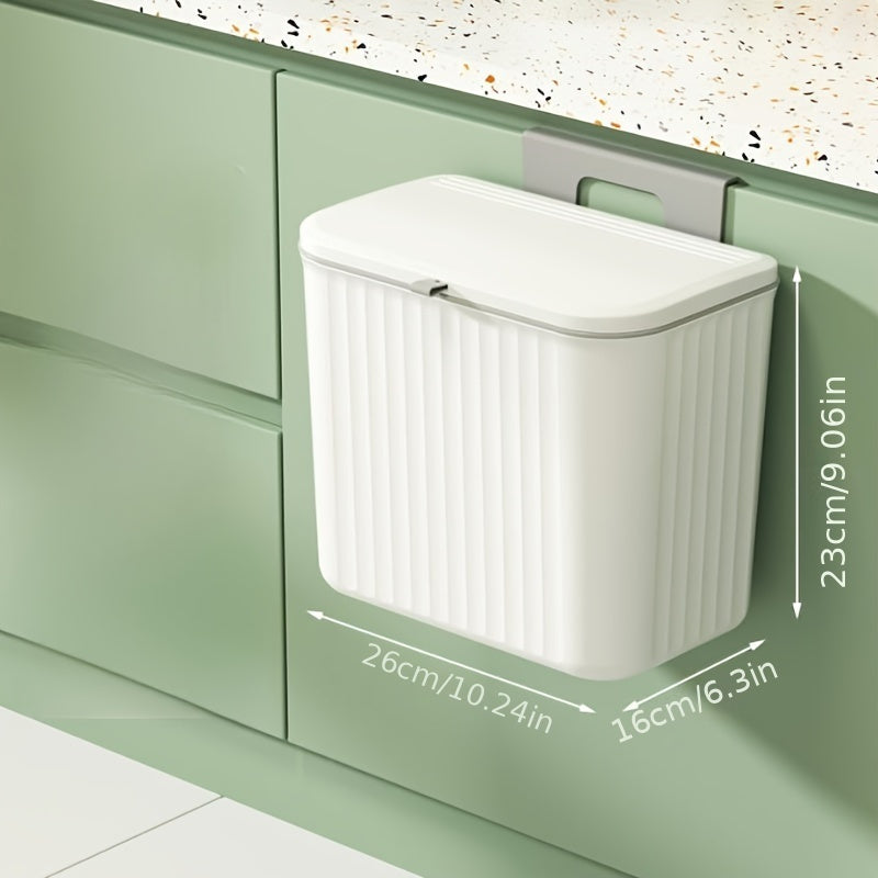 Wall-Mounted Trash Can with Odor Seal and Toilet Paper Holder for Bathroom