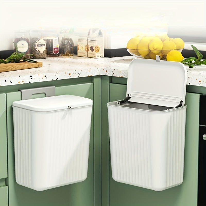 Wall-Mounted Trash Can with Odor Seal and Toilet Paper Holder for Bathroom
