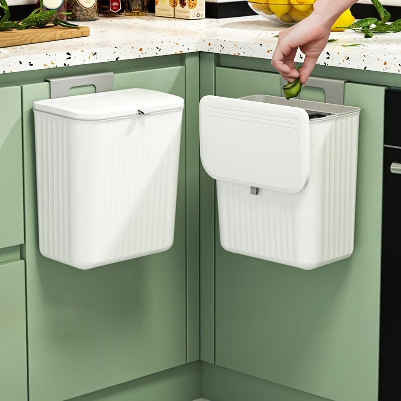 Wall-Mounted Trash Can with Odor Seal and Toilet Paper Holder for Bathroom